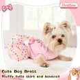 thumbnail image 4 of Dog Birthday Dress Spring Dog Clothes for Small Dogs Girl Puppy Princess Tutu Cute Dog Tulle Dresses Pet Party Costumes Cat Apparel Doggie Outfits, 4 of 5