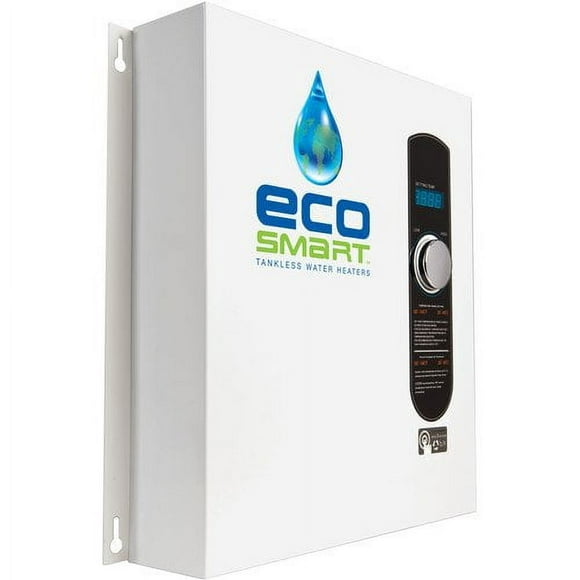 EcoSmart ECO 27 Electric Tankless Water Heater, 27 KW at 240 Volts, 112.5 Amps with Patented Self Modulating Technology,White