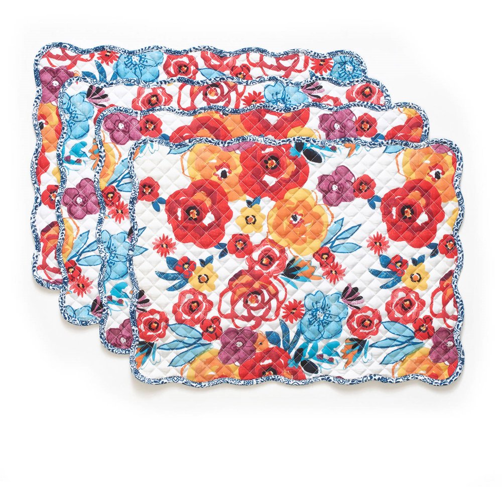 The Pioneer Woman Flea Market Reversible Placemats, Set of 4, Multiple