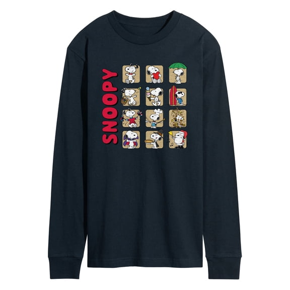 Peanuts - Snoopy Monthly - Men's Long Sleeve Graphic T-Shirt