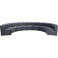 thumbnail image 1 of Meridian Furniture Limitless Gray Velvet Modular 9 Piece Sectional, 1 of 7