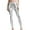 Silver, variant on Bigersell Ripped High Waist Pants for Women Full Length Pants Women's High Elasticity High Waist Shiny Faux Leather Skinny Pants Ripped Distressed Denim Pants
