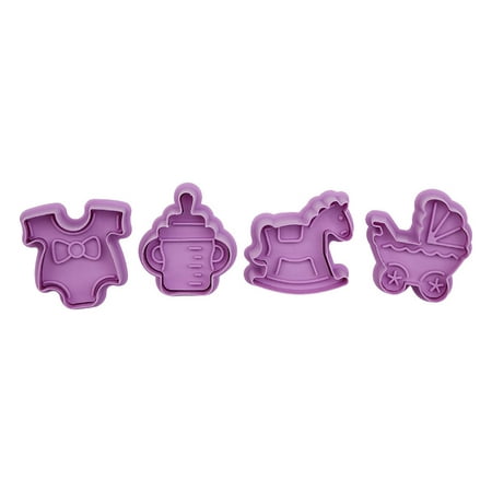 

YUEHAO Kitchen Gadgets Baby Stamper Plunger Bake Cookie Cute Cake Cutters Fuuny /Cookie/Fondant Cake Mould Cake Mould E