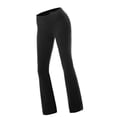 thumbnail image 1 of Pantalones acampanados, pantalones transpirables para mujer, cómodos, rectos, negros, de talle alto para yoga, 1 of 8