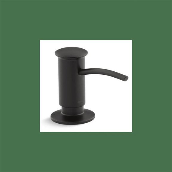 Kohler K-1895-BL 16 oz Contemporary Style Deck Mounted Soap Dispenser, Matte Black