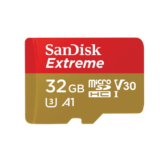 SanDisk 32GB Extreme microSDHC UHS-I Card with adapter - SDSQXVF-032G-AN6MA