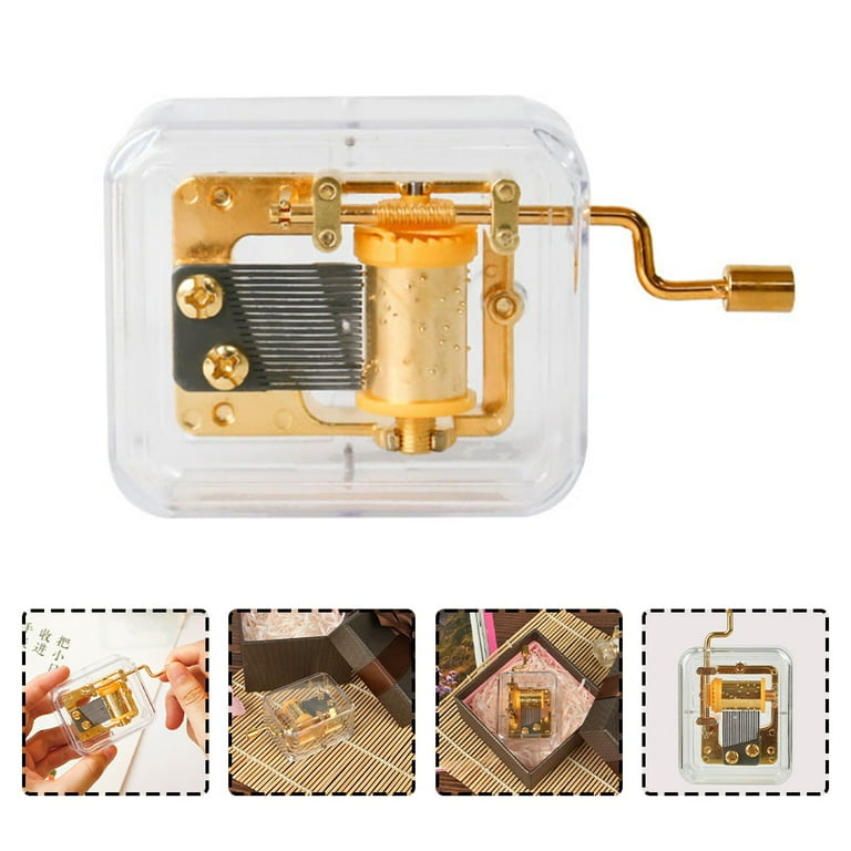 Hand Crank Music Box Mini Musical Box Party Desktop Adornment