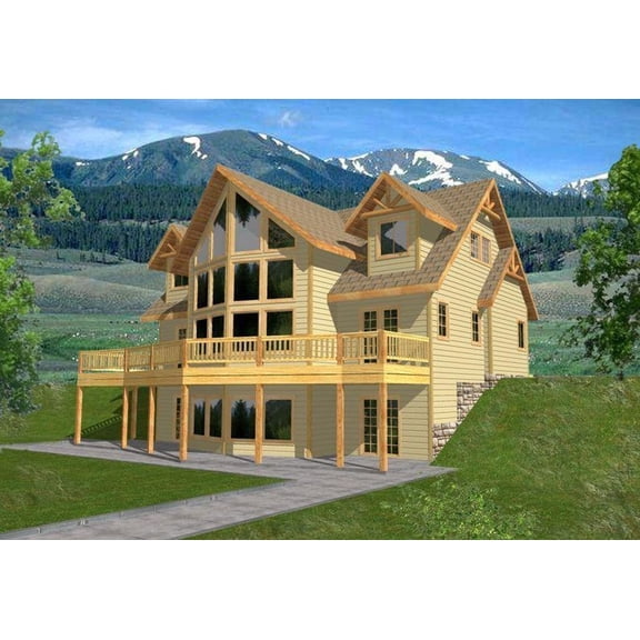001-3123: Northwest 3 Bed, 3 Bath Luxury Home Plan, 2281 Sq Ft: Full Blueprints with License to Build by Home Plan Marketplace - Lesuto
