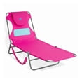 thumbnail image 1 of Ostrich The Ladies Comfort Lounger, Foldable Beach Pool Tanning Chair, Pink, 1 of 13