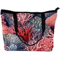 thumbnail image 2 of Coral Canvas Leather Mix Hand-Held Bag with Twill, Sponge, & Jeanette Material | 30x10.5x39cm Dimensions, 2 of 5