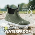 thumbnail image 3 of Lcamaw Women's Deck Boots, Waterproof Ankle Rain Boots with Anti-Slip Traction, Rubber Garden & Fishing Boots for Boating, Camping, Farming & Outdoor Work, 3 of 7