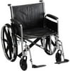 22 Inch Steel Wheelchair with Detachable Full Arms & Elevating Leg Rests - 1 Each / Each - 5221SE