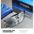 thumbnail image 6 of Xagger Polarized Rimless Driving Sunglasses for Men Metal Frame Anti-Glare UV400 Protection Sun Glasses, 6 of 6