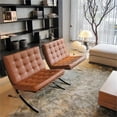 thumbnail image 6 of CRO Decor 30" Amber Leather Upholstered Decor Chair, 6 of 19
