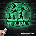 thumbnail image 3 of Craftnamesign Custom Man Trail Running Metal Wall Art LED Light, Personalized Runner Name Sign, 3 of 5