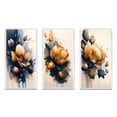 thumbnail image 2 of Designart "Scarlet Crocus Blossoms III" Floral & Botanical Framed Wall Art Set Of 3 - Blue Crocus Frame Gallery Set For Office Decor, 2 of 6