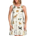thumbnail image 1 of Disketp Dogs Funny Pets para Vestido sin Mangas para Mujeres, Vestidos de Verano para Mujeres, Casual y Holgado para la Playa, 1 of 7
