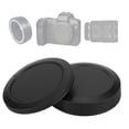 thumbnail image 1 of Cubierta De Plástico Portátil Para Cámaras, Conjunto De Tapa De Lentes Delanteras Y Traseras Para Cámara EOSR De Fotograma Completo, Color Negro, 1 of 7