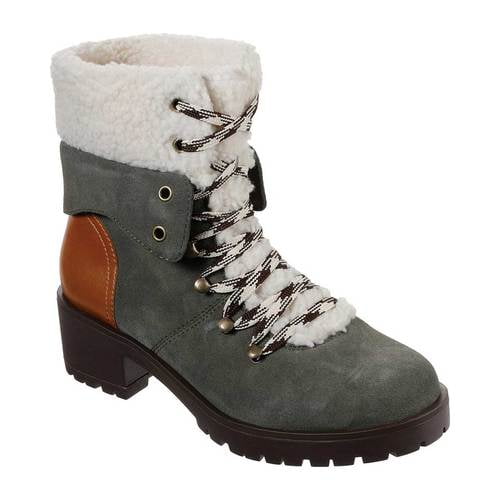 skechers chocolate suede faux fur mid calf boots