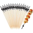 thumbnail image 1 of Uxcell 100-Pack Palillos de Cóctel, Palillos de Bambú Elegantes de 5 Pulgadas para Barbacoa [Negro, Perla], 1 of 6