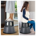 thumbnail image 2 of Costway Kick Stool Rolling Step Stool W/ Non-Slip Rubber Platform 330LBS Capacity Gray Backless, 2 of 10