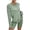 Green, variant on Pajamas 2 Piece Lounge Sets Ribbed Knit Matching Outfits Long Sleeve Biker Shorts Set Sleepwear Loungewear for Women