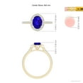 thumbnail image 4 of ANGARA Natural Oval 1.25 ct Tanzanite Halo Ring with Diamond Accents in 14K Yellow Gold for Women (Size-8x6mm) | December Birthstone, Anniversary, Jewelry Gift for Women | Natural Tanzanite Ring, 4 of 9