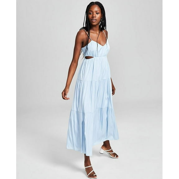 And Now This CROQUIS Women's Side-Cutout Tiered Maxi Dress, Large