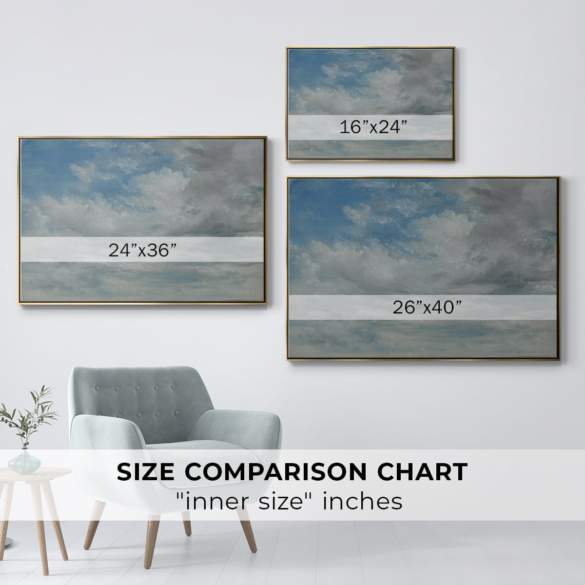 Vintage Landscape-CCCLXIX By Wexford Home Framed in Gold Wood Gallery Wrapped Canvas 25 in. x 37 in.