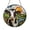 Acrylic 3.5 Inch, variant on Stained Glass Cow Window Panel Farm Scene Design with Pasture Hills and Sun Decorative Glass Art for Home Window Hanging