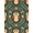 Teal Orange Cream, Pattern 4, variant on ODIKA Animal Design With Funny Woodland Bird Motif And Star Border Owl Cartoon for Playroom, Bedroom, Reading Nook, Pet Friendly & Kids Safe Play