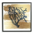thumbnail image 2 of Stupell Industries Azure Blue Coral Golden Patterned Background Sea Plant,12 x 12, Design by Bluebird Barn, 2 of 5