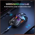 thumbnail image 6 of Siivton Wireless Gaming Mouse,2.4GHz and Bluetooth, 12800 DPI, 6 RGB Light Modes, 1000Hz Polling Rate, Compatible with Windows/Mac, Black, 6 of 8
