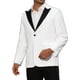 thumbnail image 4 of CHAQUETAS DE NEGOCIOS INSPIRADORAS CHIC para Hombres, Chaquetas Clásicas de Un Solo Botón con Solapa de Pico L Blanca, 4 of 5