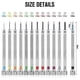 thumbnail image 4 of 13 Pieces Mini Precision Watch Screwdriver Jeweler Watch Screwdriver Set 0.6-2.0 mm with 13 Extra R, 4 of 5