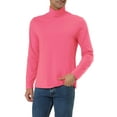 thumbnail image 4 of INSPIRE CHIC Men's Sweaters Pullover Turtle Neck Long Sleeve Stretchy Slim Fit Tops 42 Fuchsia, 4 of 7