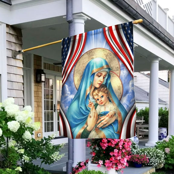 FLAGWIX Mary Flag Mother Of Jesus DDH3139F - House Flag (29.5" x 39.5")
