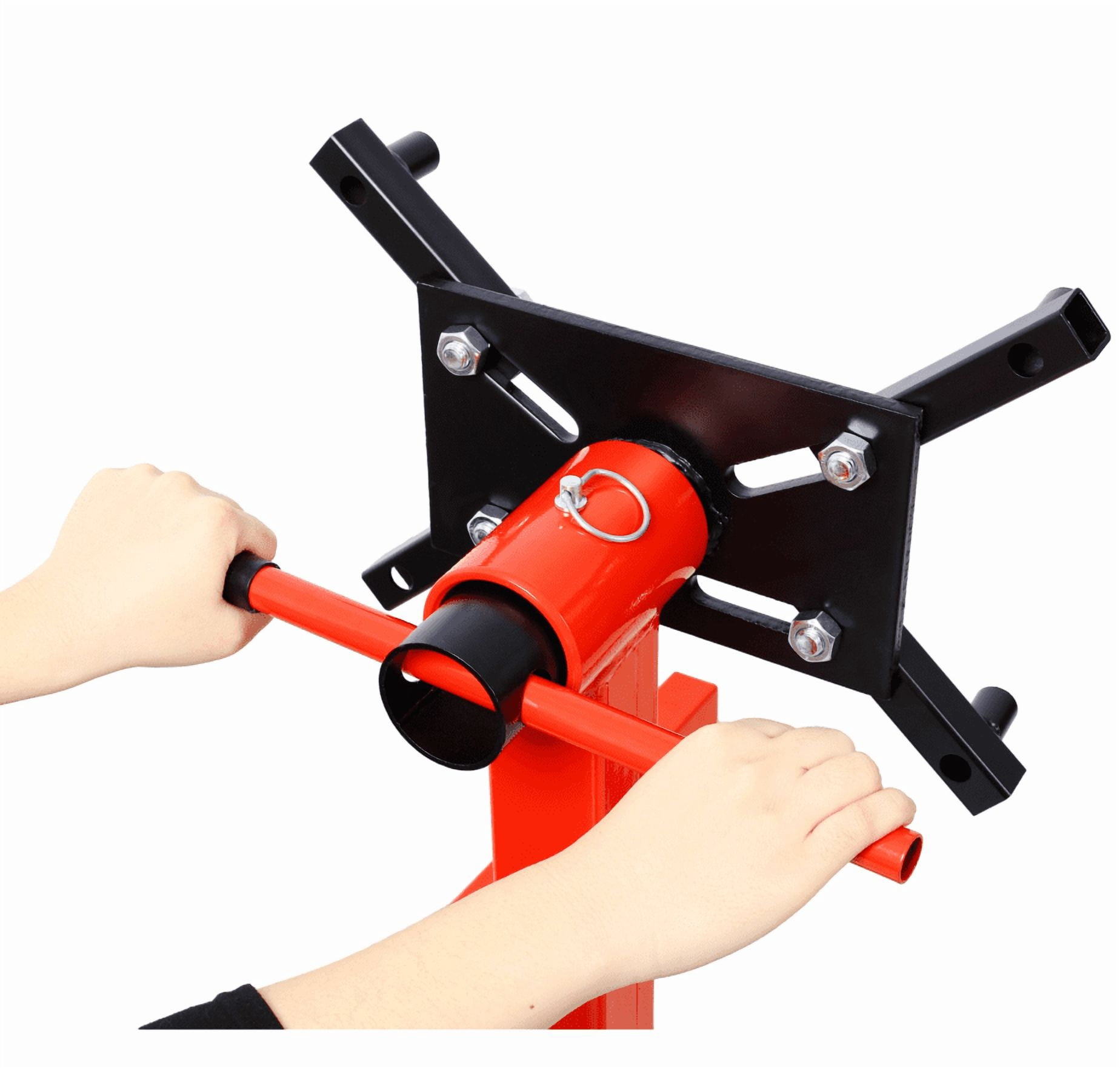 Engine Stand 1500lb 4-Wheel Rotating Head 4 Arms Red