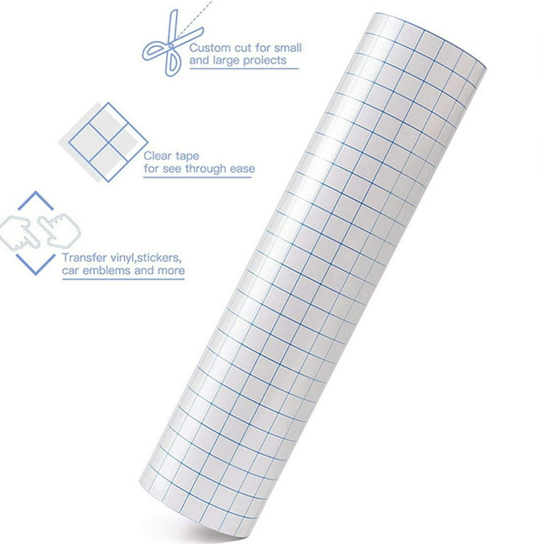 3pcs Blue Grid Transfer Tape Self-Adhesive Clear Transfer Tape for Vinyl, Size: 100.00