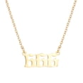 thumbnail image 2 of WREESH Collier Classique Mode Couple avec Numéro d'Or, Accessoires, Pendentif Clavicule, 2 of 2