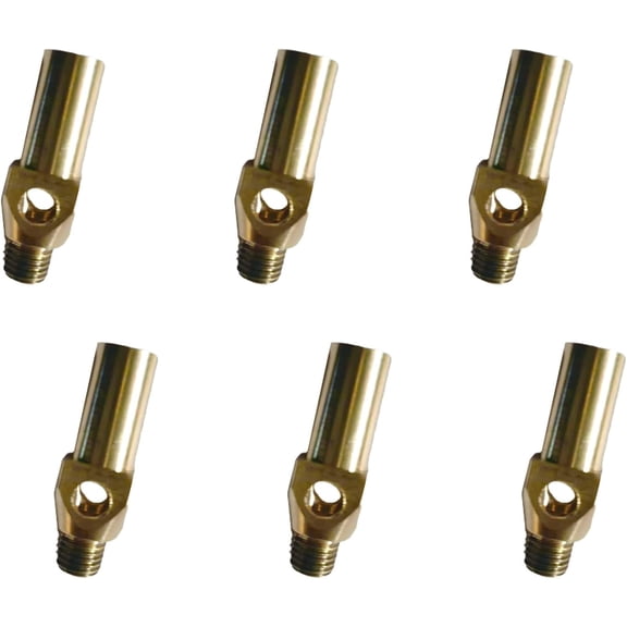 DuraSteel Propane Gas Jet Burner Tips - 6 Pcs Replacement Jet Burner Nozzles for Propane Gas - Compatible with Cast Iron Burner Oven & Stove - Good for Outdoor Cooking, BBQ, Grill
