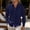 Navy, variant on Linen Button Down Shirts for Men Long Sleeve Casual Beach Tops Lightweight Breathable Collared Shirts with Chest Pocket Summer Vacation Holiday Everyday Wear