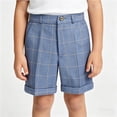 thumbnail image 4 of LIBRCLO Kids Shorts for Boys Size 5-6 Years with Pockets Casual Lightweight Summer School Uniform Suit Shorts Blue, 4 of 5