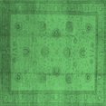 thumbnail image 1 of Ahgly Company Indoor Square Oriental Emerald Green Industrial Area Rugs, 5' Square, 1 of 4