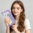 thumbnail image 4 of Portable Clear Zipper Storage Pouch 8.3" Waterproof Zipper Bags for Office Board Game Puzzles Cosmetics Travel Accessories Home Organization, 4 of 5