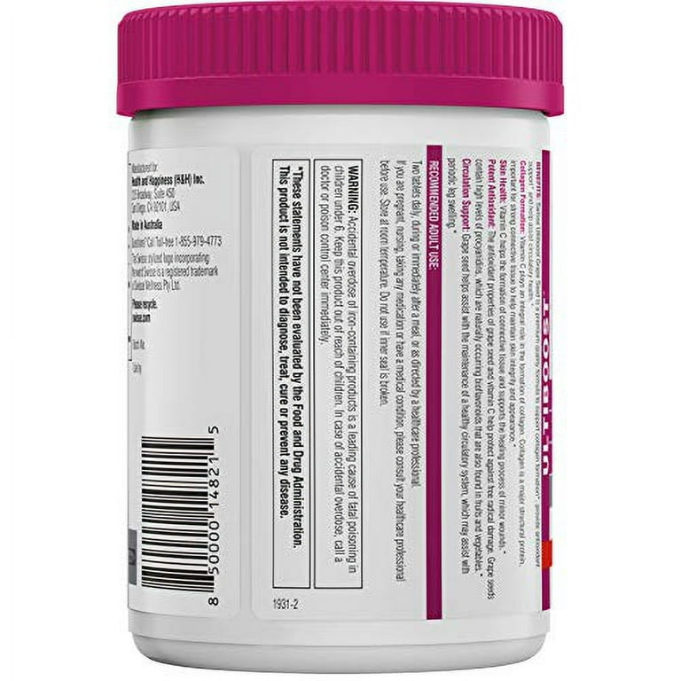 Swisse Grape Seed Supplement, Supports Collagen Formation & Skin