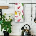 thumbnail image 4 of Summer Ice Cream Cone Kitchen Towels - Seasonal Holiday Hot Summer Dish Towels Gifts for Girls, Friut Ice Pop Decorative Absorbent Dishcloths Hand Towels for Kitchen Decor 18x26 Inches, 4 of 6