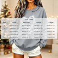 thumbnail image 3 of vdgthytj Crewneck Sweatshirts for Women Long Sleeve Drop Shoulder Print Fleece Lined Fall Winter Casual Pullover Tops(Large,Gray), 3 of 5