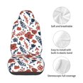 thumbnail image 4 of Fuzoiu Red Blue Leaves Print Elastic Car Seat Covers, Seat Cover Protector,Universal Fit Interior Covers for Most Cars,Washable Seat Cover Non Slip for SUV,Sedan,Van, 4 of 5