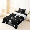 thumbnail image 5 of Homewish Halloween Death Skull Twin Sheets,Trick Or Treat Print Bedding,Black White,3pcs,1 Fitted Sheet and 1 Pillowcase, 5 of 6